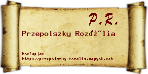 Przepolszky Rozália névjegykártya